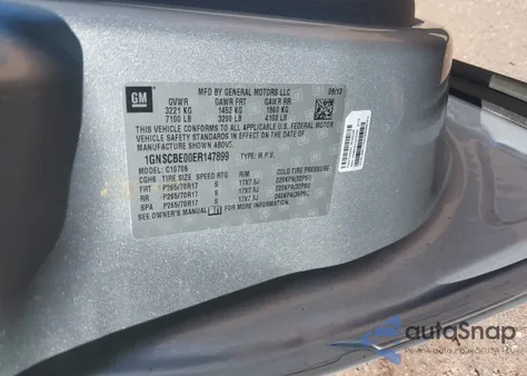 2014 Chevrolet Tahoe Lt из США, поврежденный, VIN 1GNSCBE00ER147899